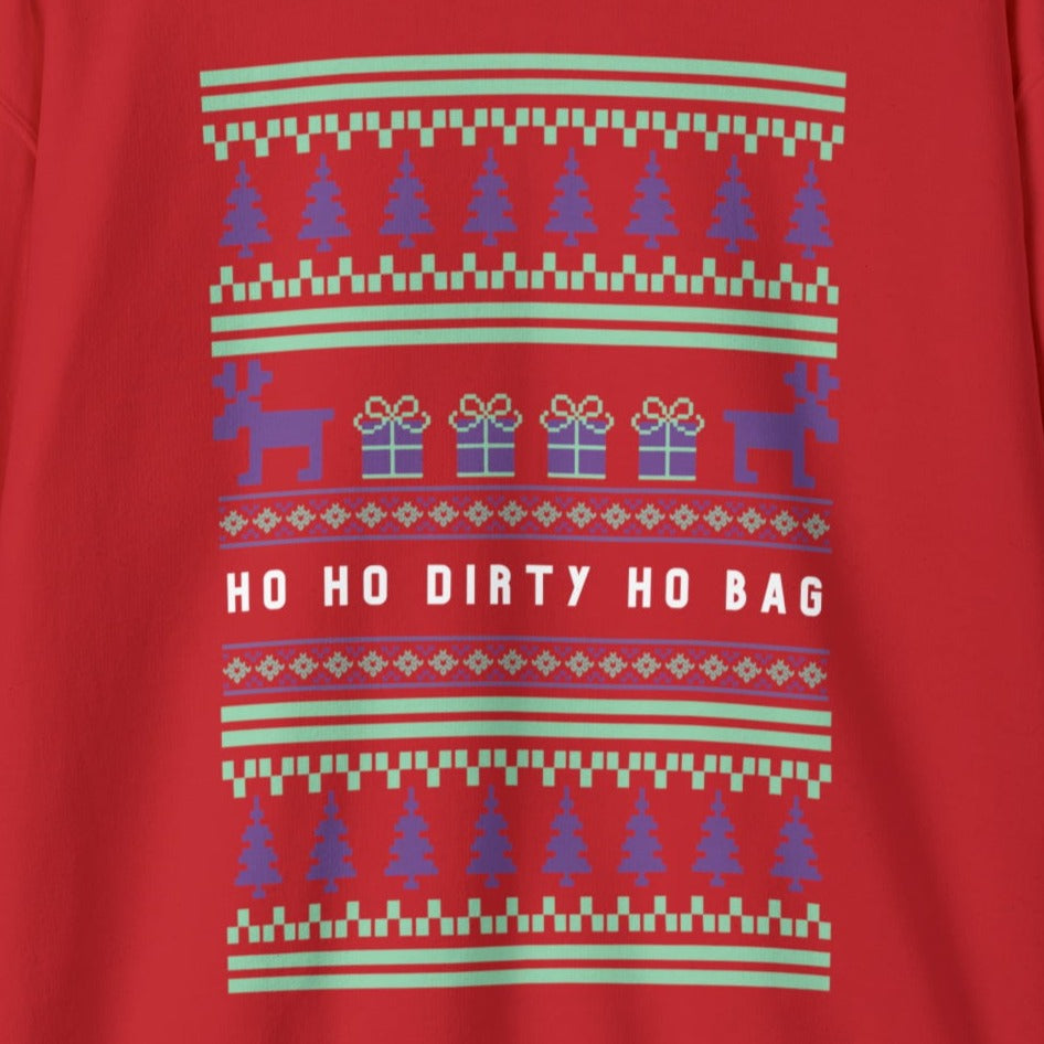 Ho Ho Dirty Ho Bag "Ugly Christmas Sweater" Unisex Heavy Blend™ Crewneck Sweatshirt (Sizes S-5X)
