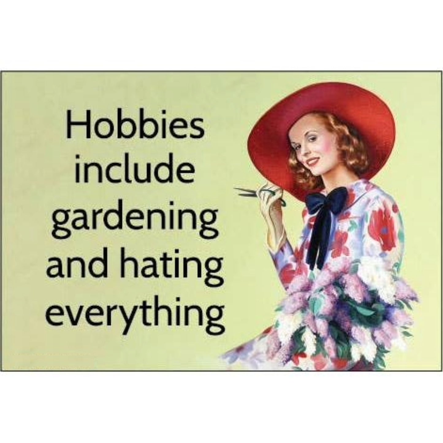 Hobbies Include Gardening And Hating Everything Refrigerator Magnet | 3" x 2"-Ephemera-The Bullish Store