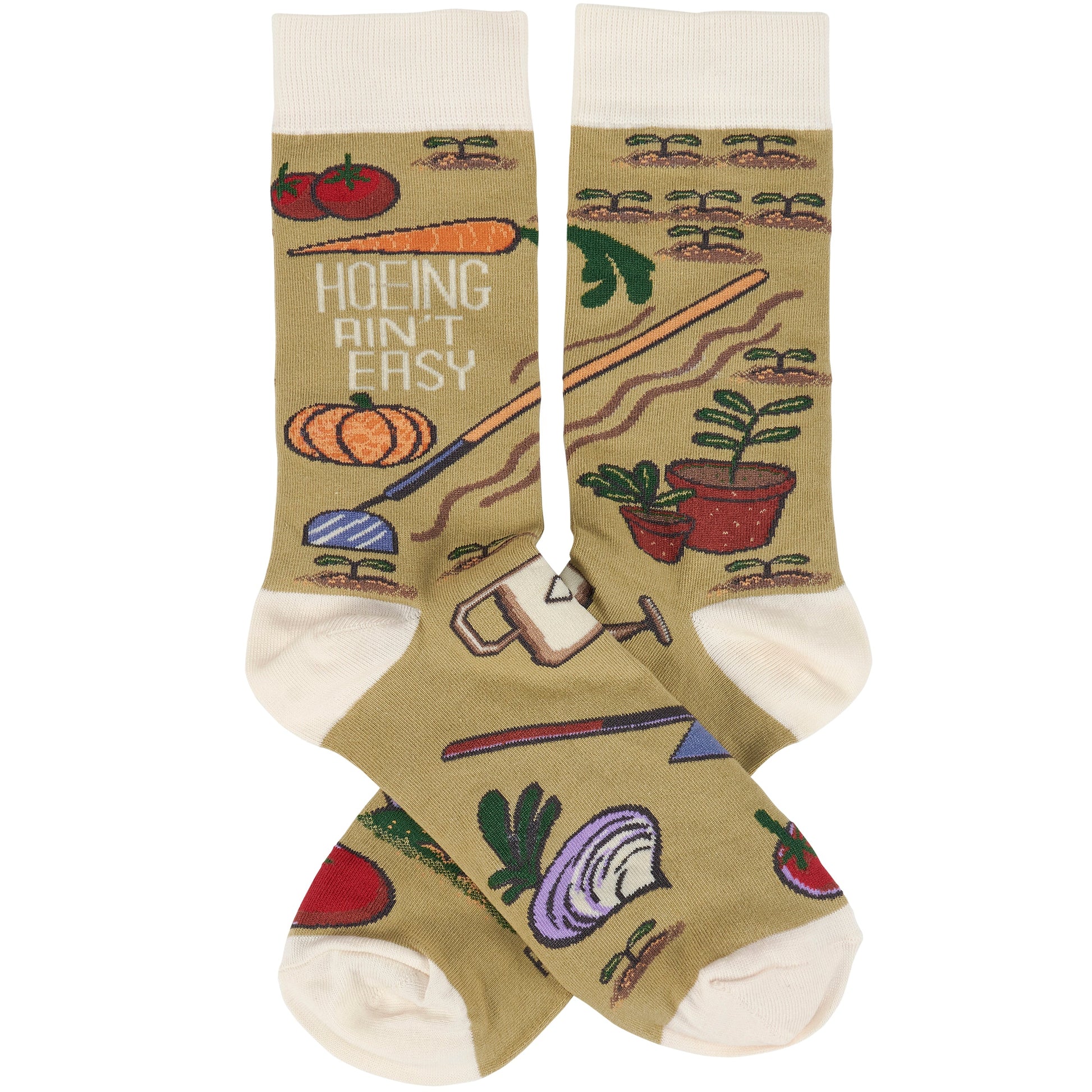 Hoeing Ain't Easy Women's Socks | Farm Themed Everyday Footwear