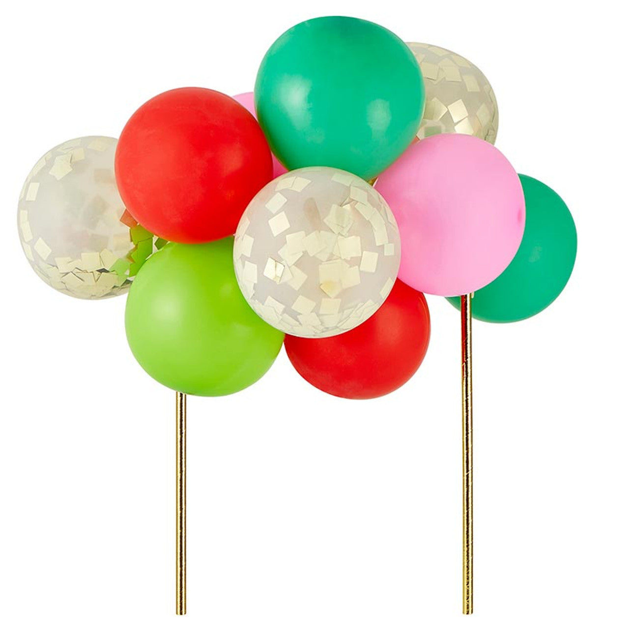 Holiday Balloon Cake Topper | Festive Confetti Party Cake Decoration