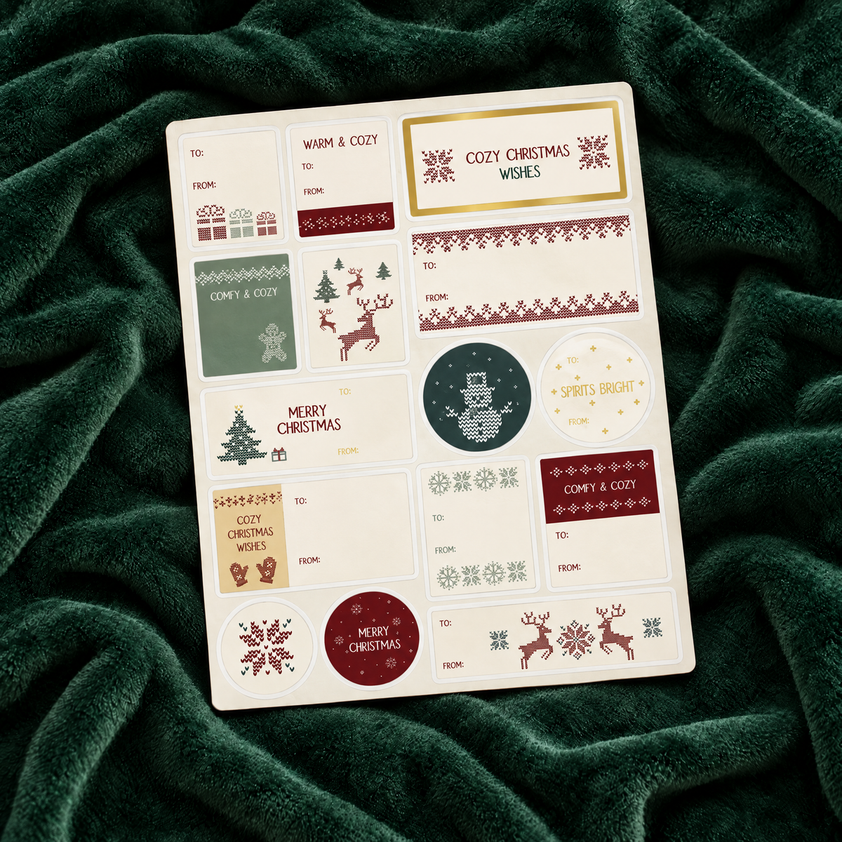 Holiday Gift Tags | 3 Festive Styles | 3 Sheets Per Pack-Creative Brands-The Bullish Store