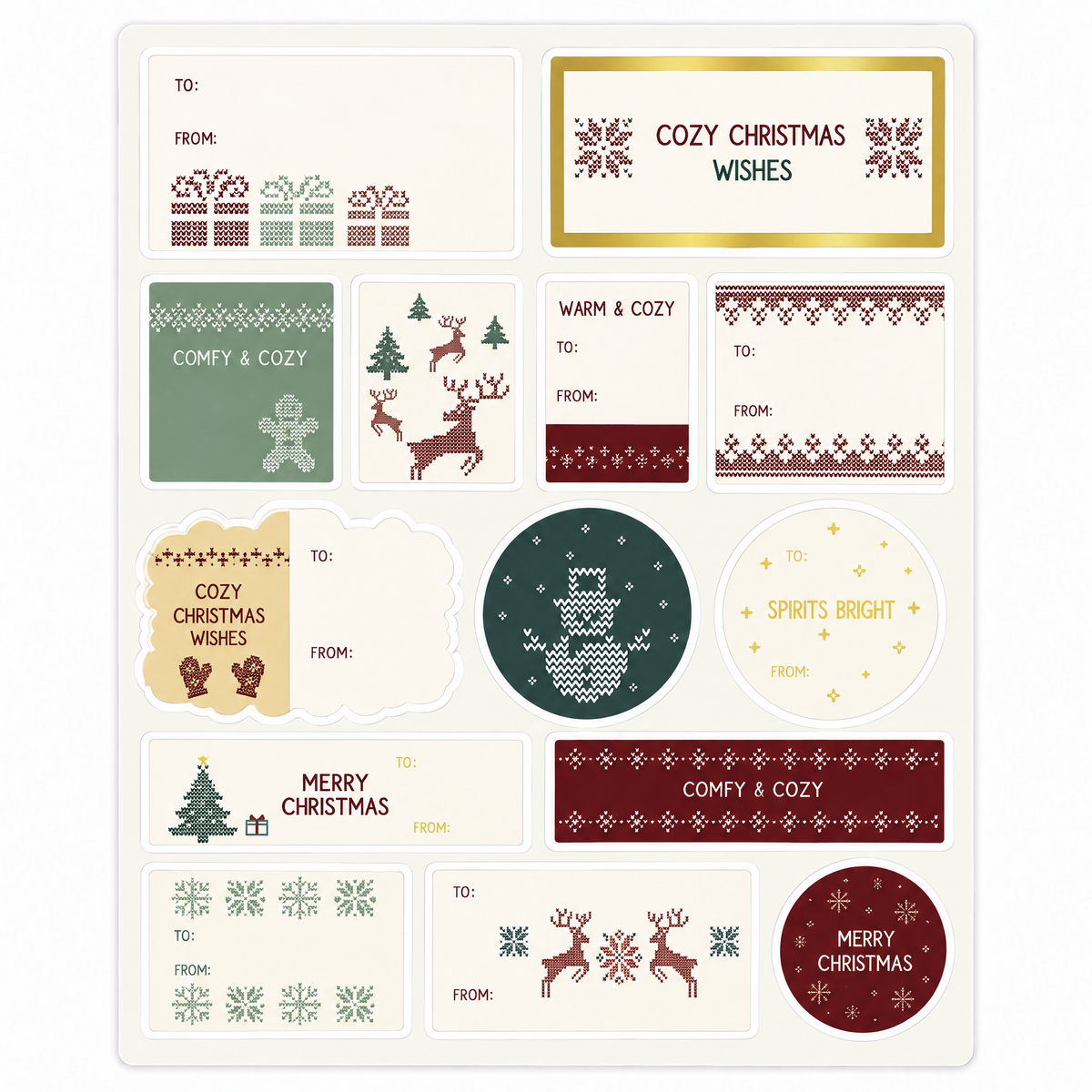 Holiday Gift Tags | 3 Festive Styles | 3 Sheets Per Pack-Creative Brands-The Bullish Store