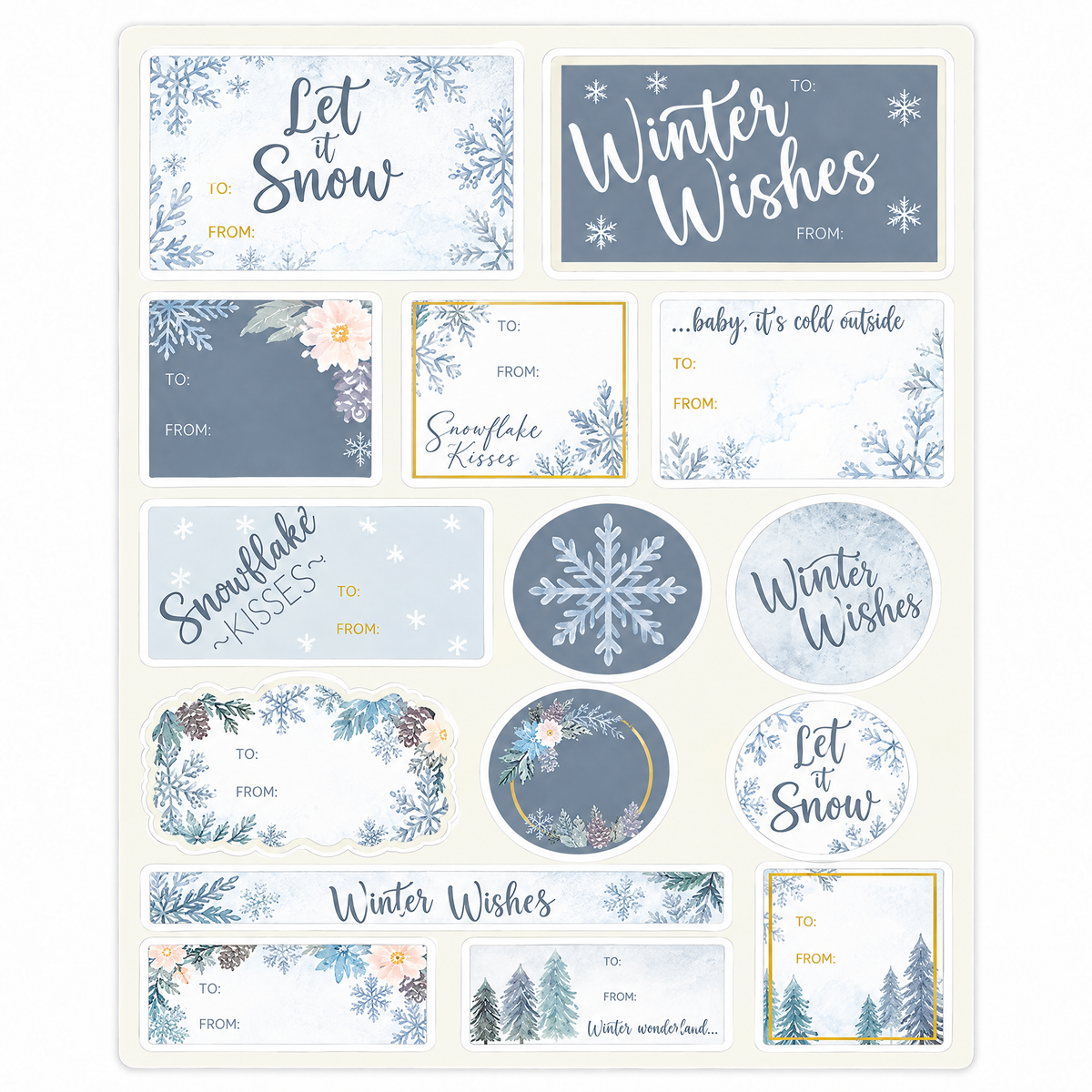 Holiday Gift Tags | 3 Festive Styles | 3 Sheets Per Pack-Creative Brands-The Bullish Store