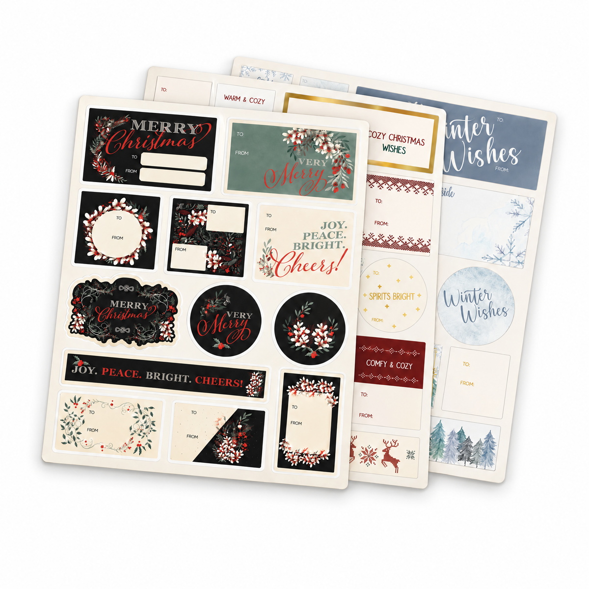 Holiday Gift Tags | 3 Festive Styles | 3 Sheets Per Pack-Creative Brands-The Bullish Store