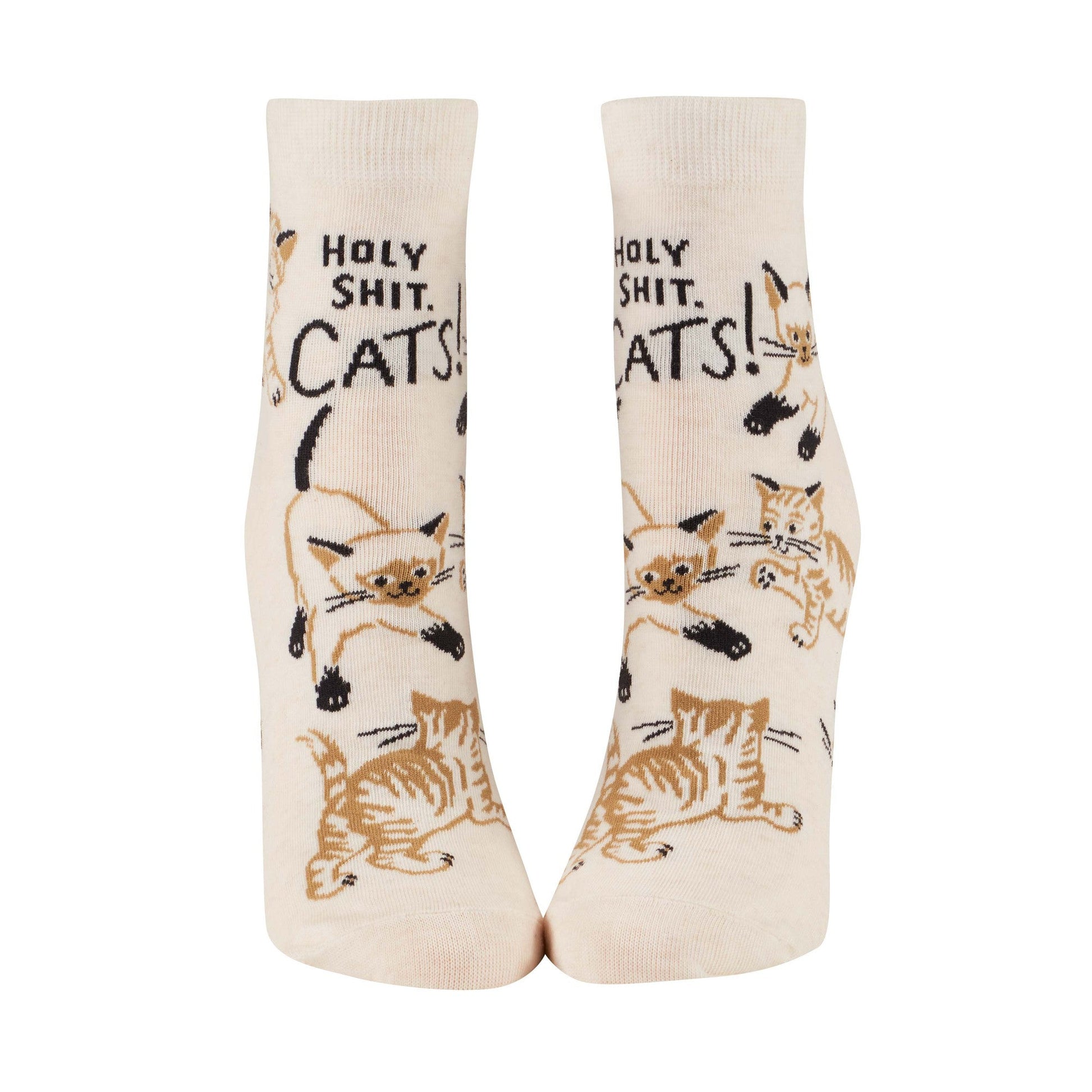 Holy Shit Cats Women's Ankle Socks | BlueQ at GetBullish