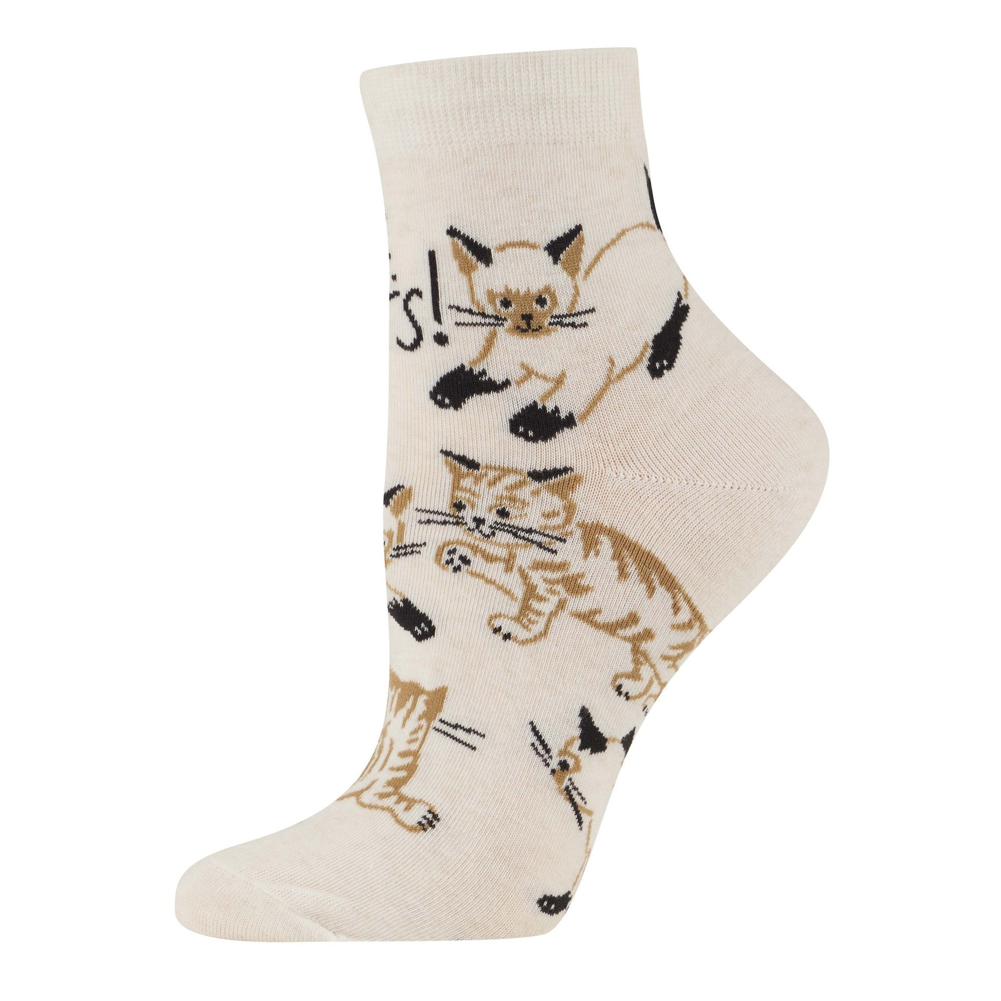 Holy Shit Cats Women's Ankle Socks | BlueQ at GetBullish