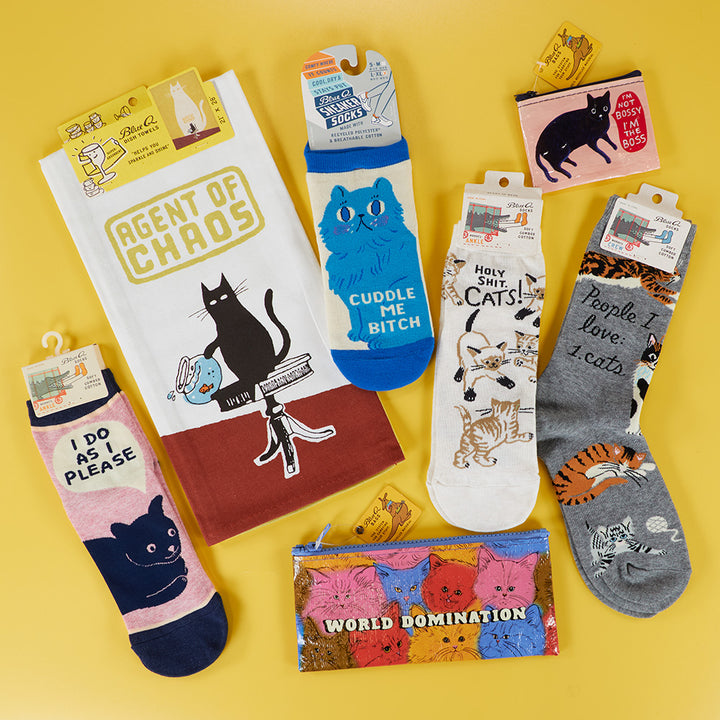 Holy Shit Cats Women's Ankle Socks | BlueQ at GetBullish