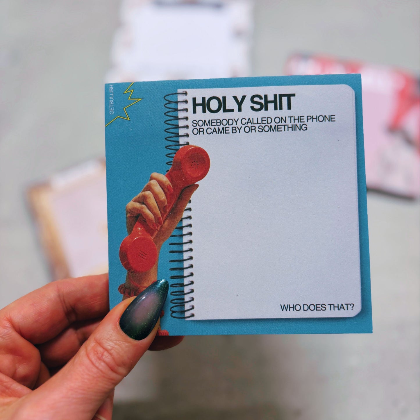 Holy Shit Jumbo Sticky Notes | Funny Office Home Notepad | 4" x 4" 50 Pages