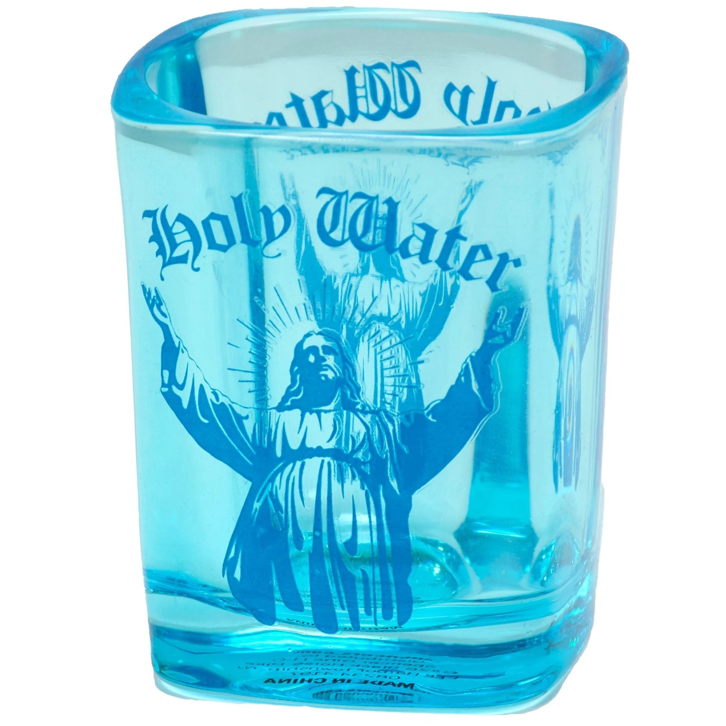 Holy Water Shot Glass | Funny Vintage Jesus Glass, Novelty Barware Gift | 3 oz