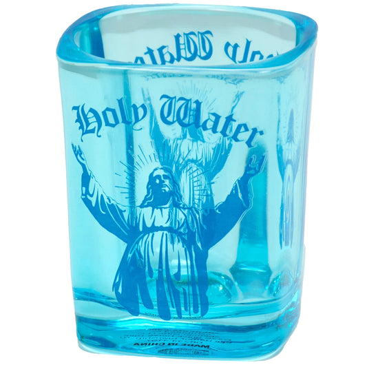 Holy Water Shot Glass | Funny Vintage Jesus Glass, Novelty Barware Gift | 3 oz