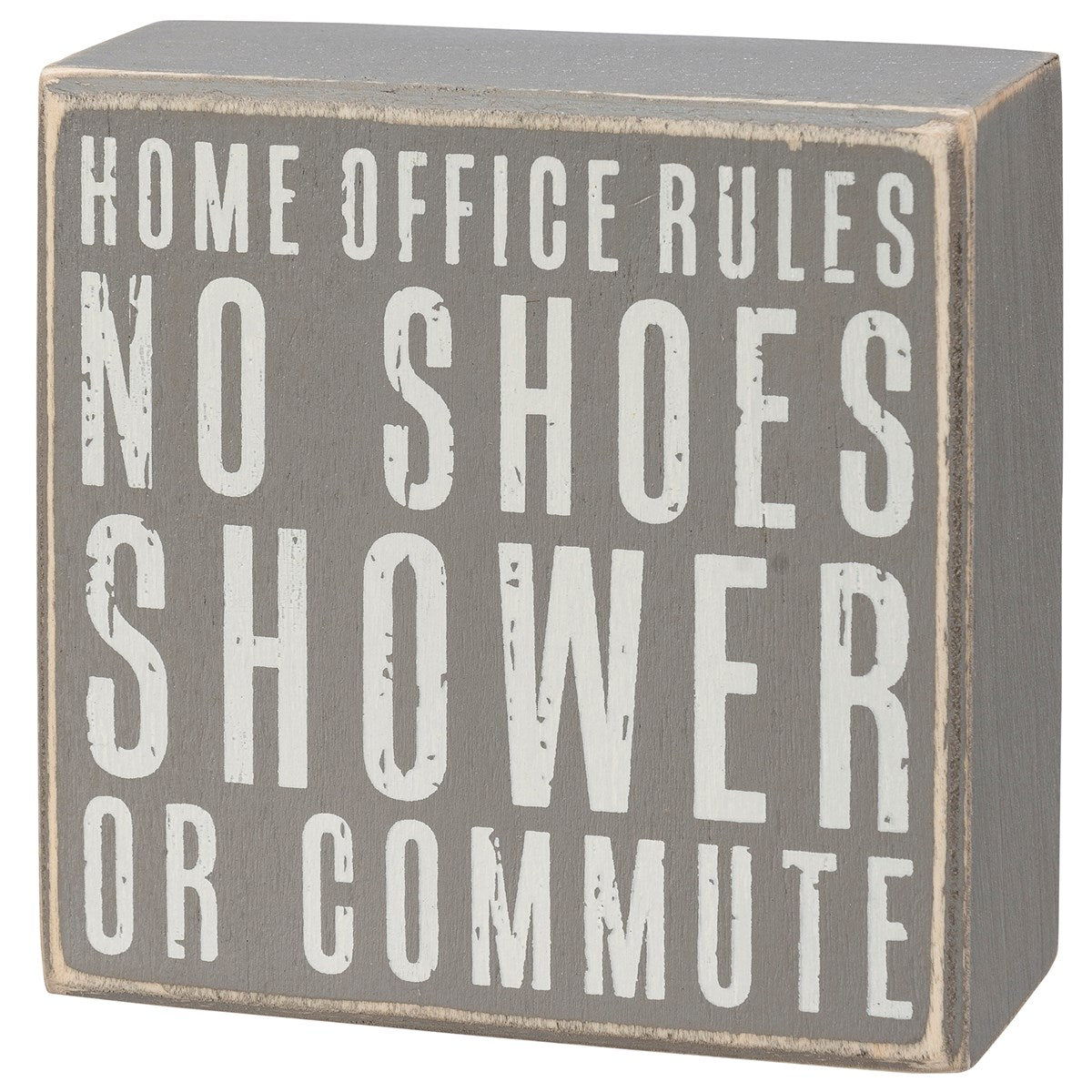 Home Office Gray Box Sign Set | Co-worker Gifts | 4" x 4" | Gift for Her