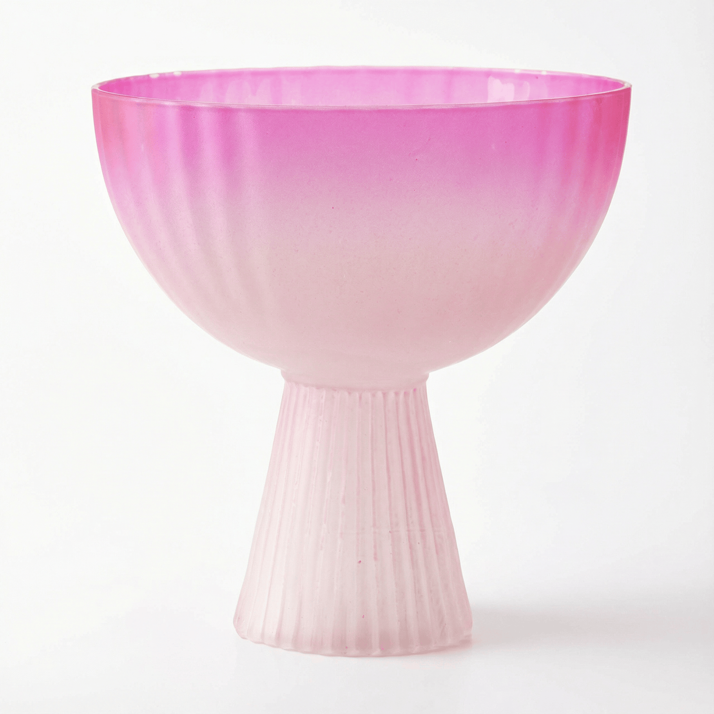 Hot Pink Coupe Glass | Retro Beveled Cocktail Glass | Chic 7oz Stemmed Drinkware