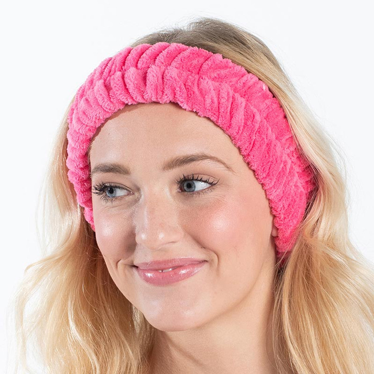 Hot Pink Spa Headband | Soft Hair Band for Skincare Facial After Shower