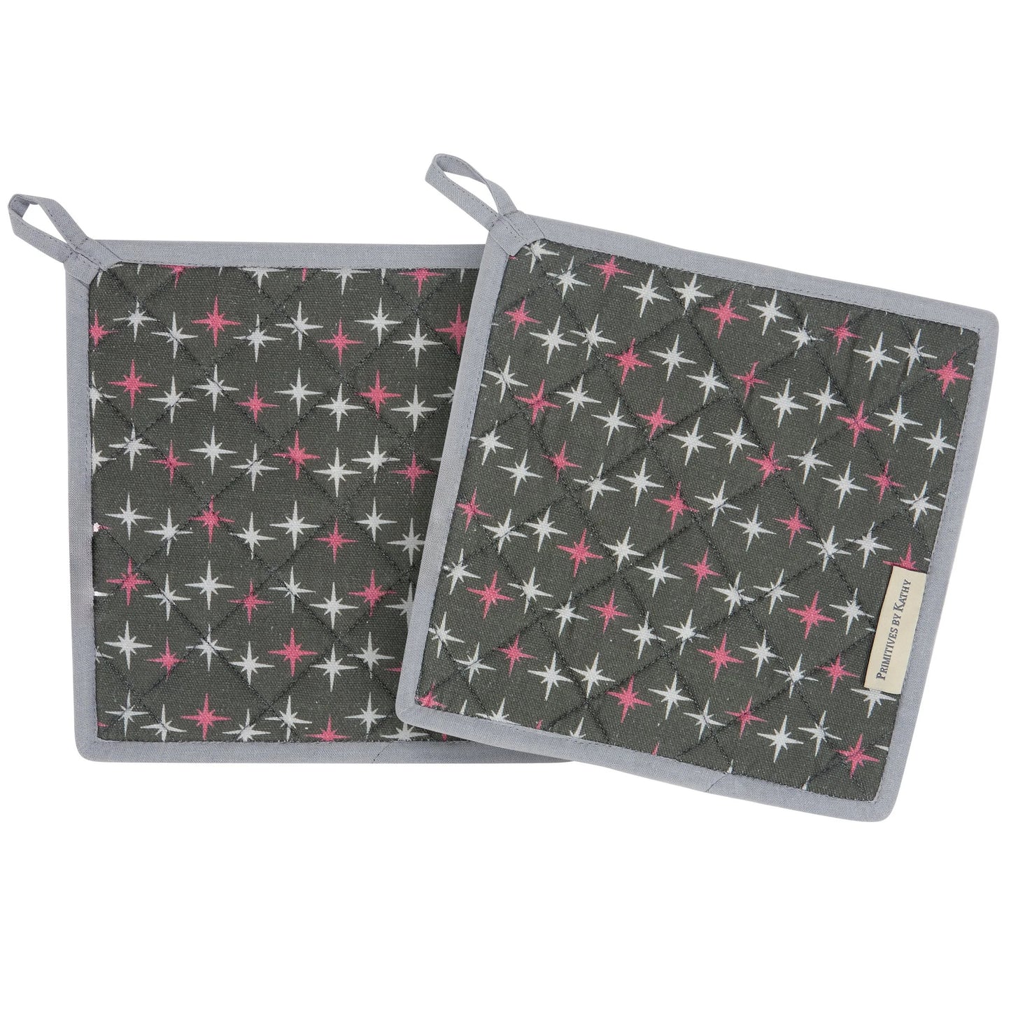 Hot Stuff Coming Through Hot Pad Set of 2 | Funny Vintage Cotton Pot Holders