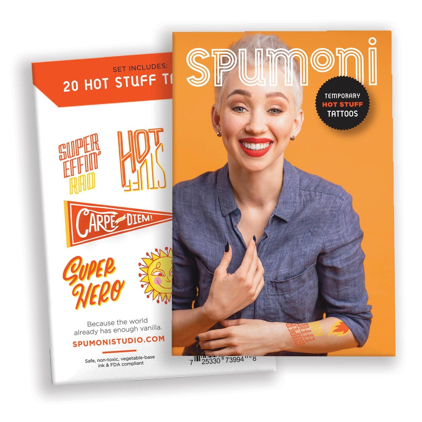 Hot Stuff Temporary Tattoos | Pack of 20 Body Art Temporary Tattoo