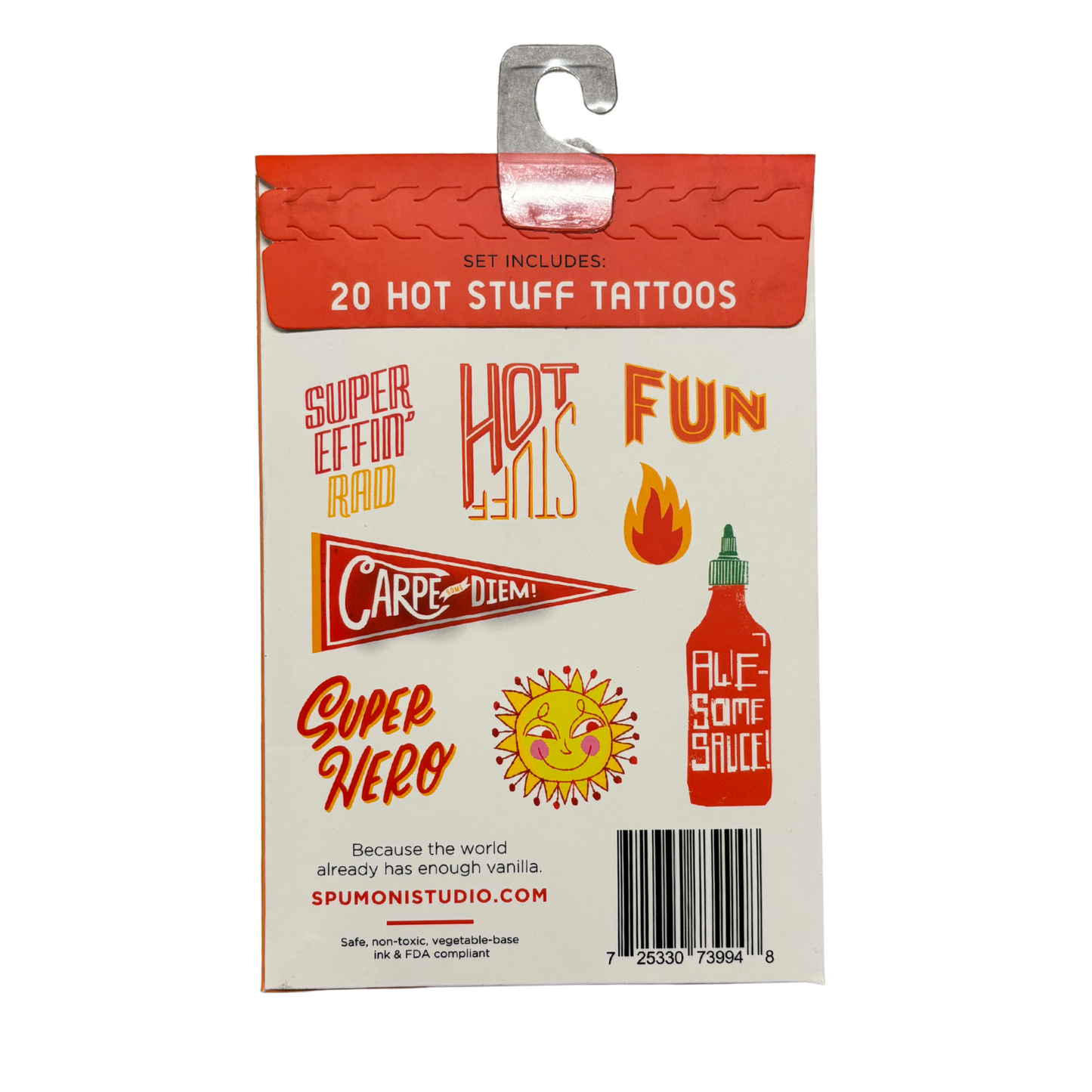 Hot Stuff Temporary Tattoos | Pack of 20 Body Art Temporary Tattoo