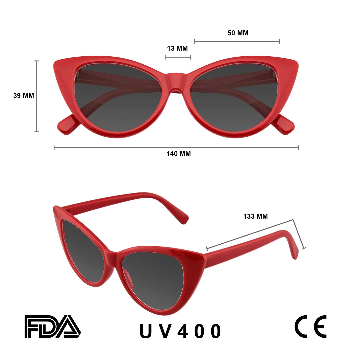 Hot Tip Vintage Pointed Cat Eye Sunglasses