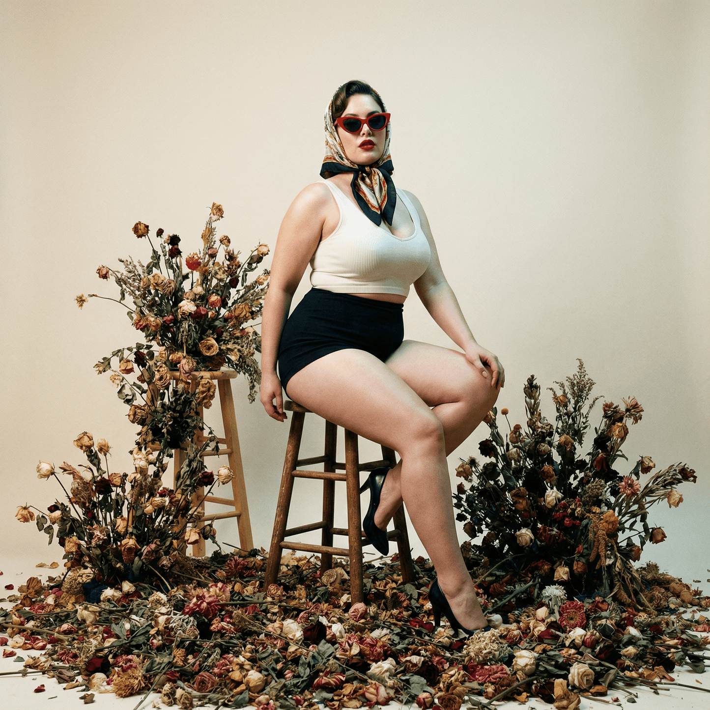 Hot Tip Vintage Pointed Cat Eye Sunglasses