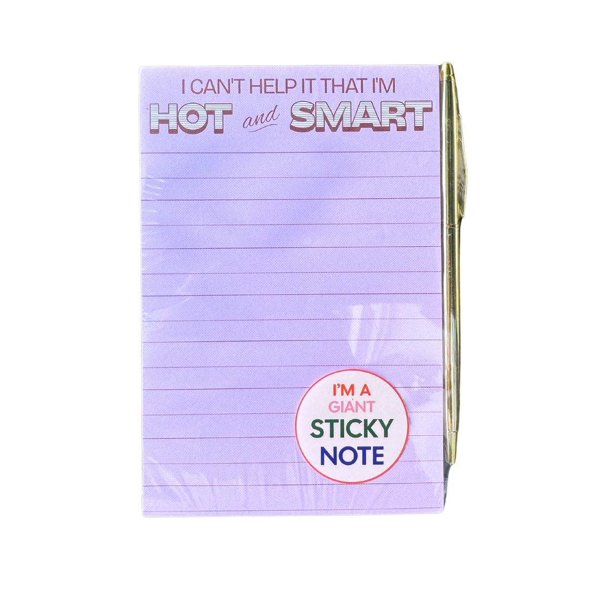 Hot and Smart Sticky Notepad | 4" x 6"-Fun Club-The Bullish Store