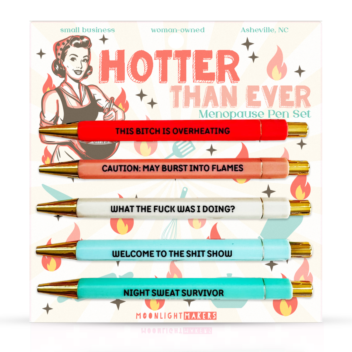 Hotter Than Ever Menopause Pen Set | 5-Pen Set