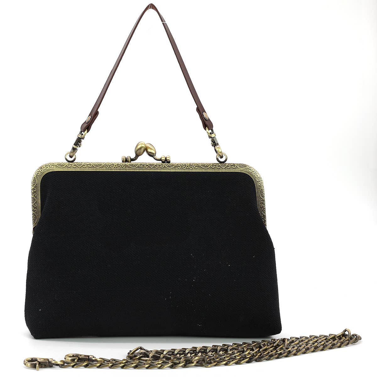 Howdy Cow Girl on Horse Kiss Lock Bag | Western Vintage Detachable Strap Purse