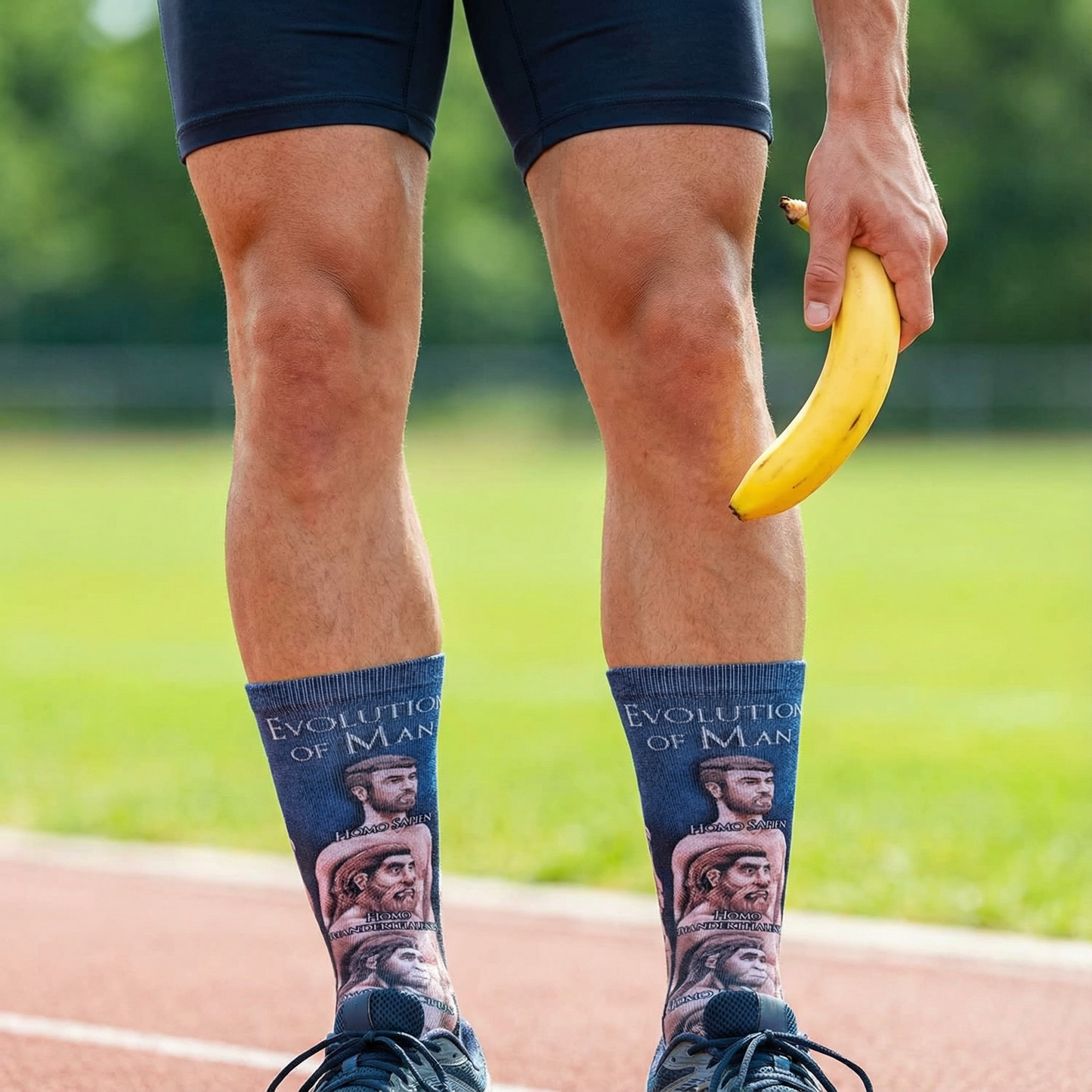 Human Evolution Men's Socks | Novelty Crew Socks