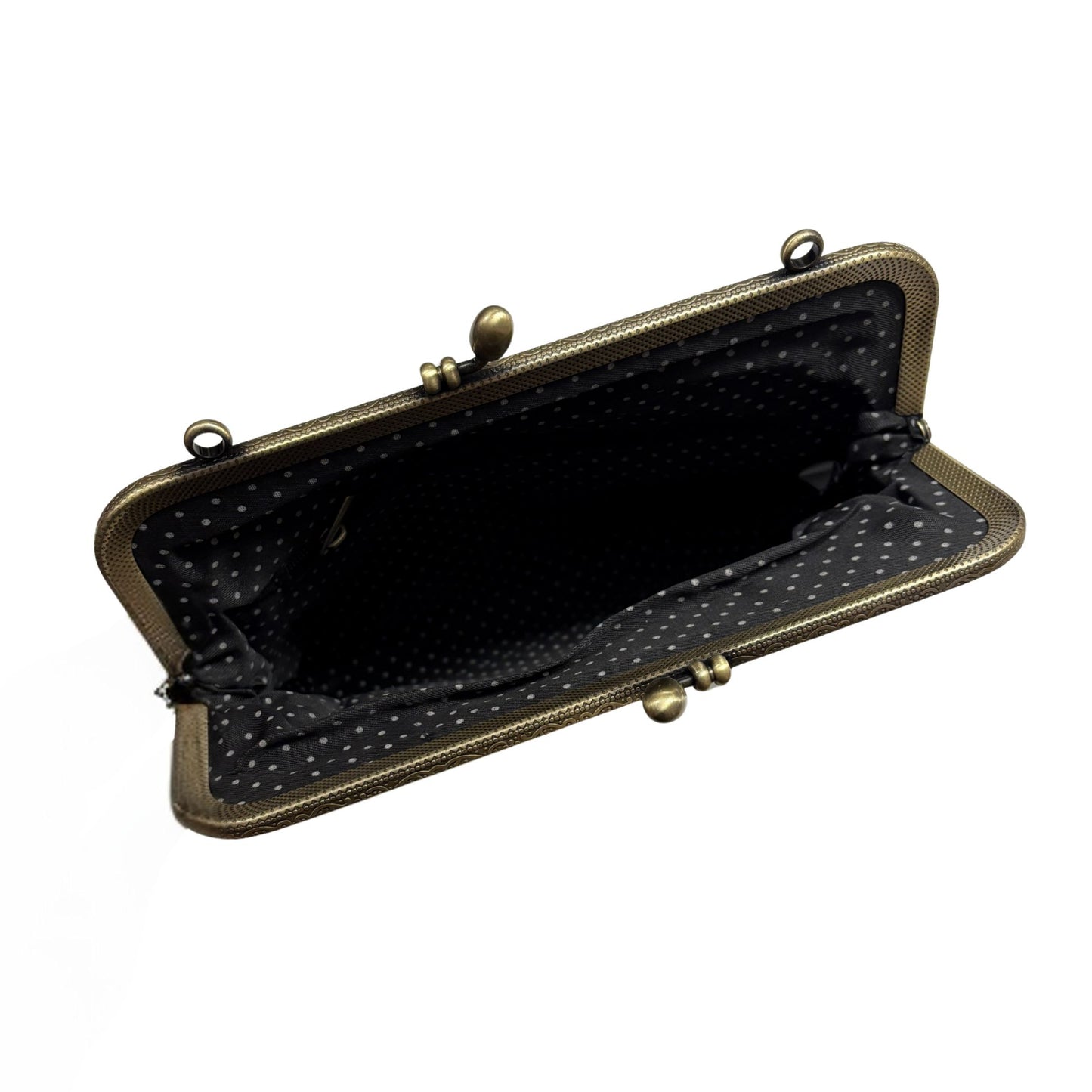 Hummingbird Kisslock Bag in Black | Embroidered Floral Handheld Shoulder Bag