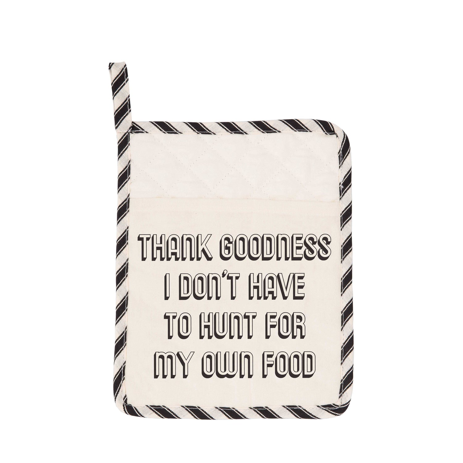 Hunt For My Own Food Pot Holder | Funny Oven Mitt Potholders | 9" x 7"