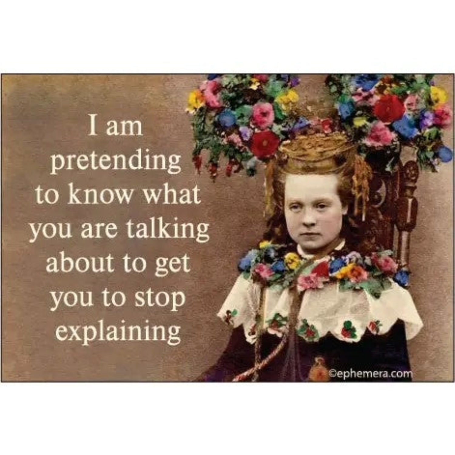 I Am Pretending To Know What You Are Talking About Rectangular Magnet | Refrigerator Magnetic Surface Decor-Ephemera-The Bullish Store
