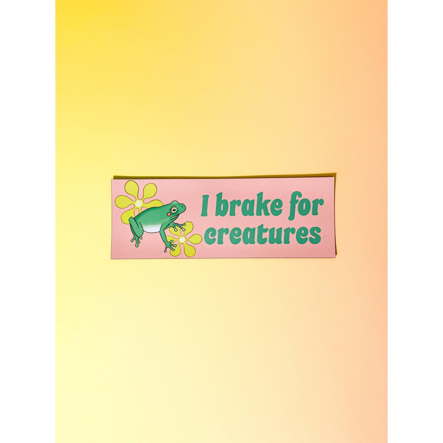 I Brake For Creatures Car Magnet | Weatherproof Vehicle Magnetic Surface Decor | 3" x 8.5"