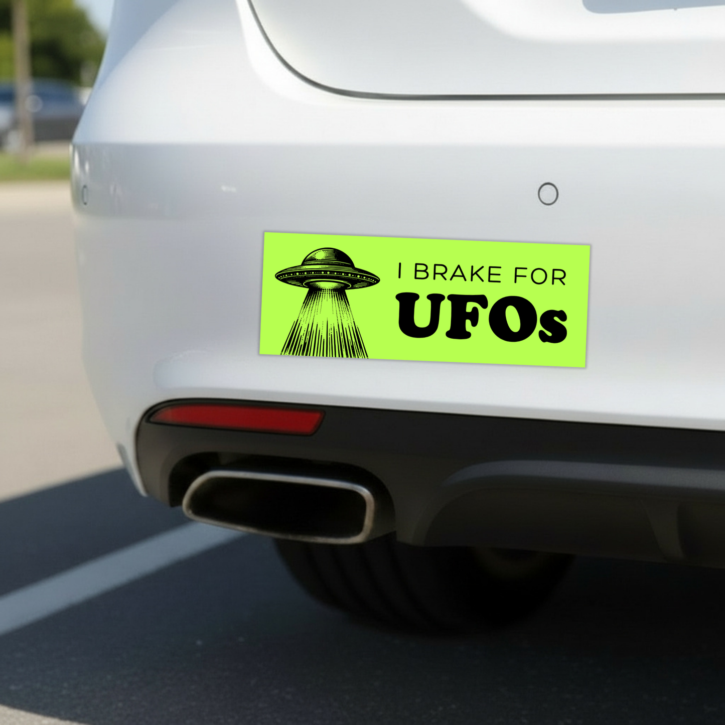I Brake For UFOs Car Magnet | Funny Bumper Magnet-Sleazy Greetings-The Bullish Store
