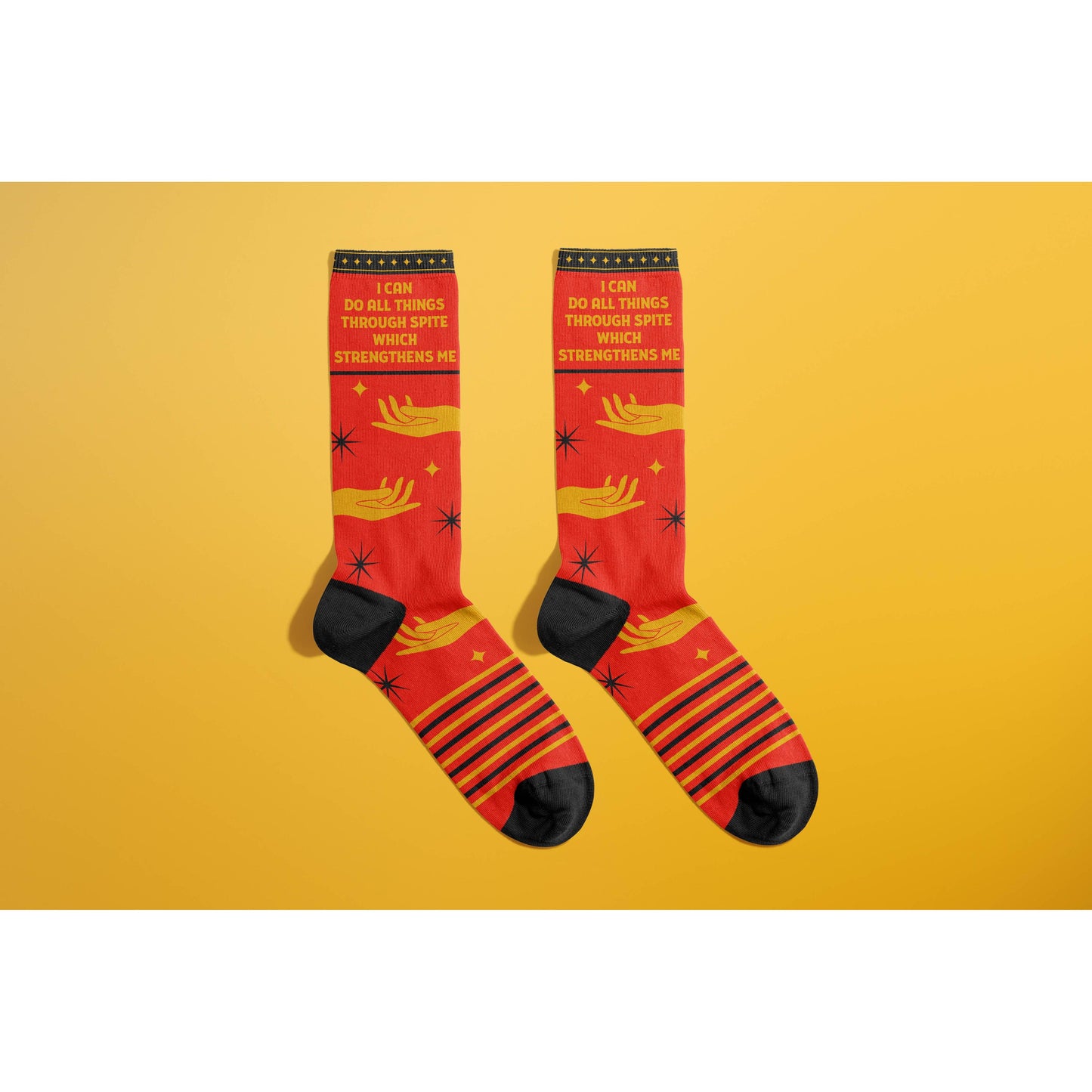 I Can Do All Things Through Spite Women's Crew Socks | Novelty Funny Sock
