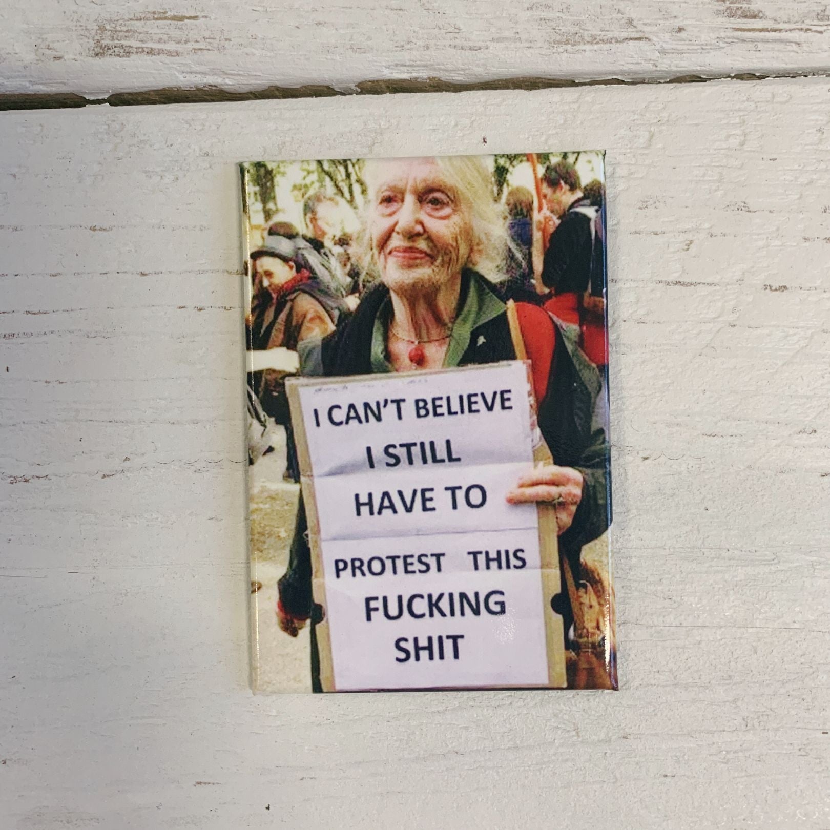 I Can't Believe I Still Have To Protest This Fucking Shit Fridge Magnet | 2" x 3"