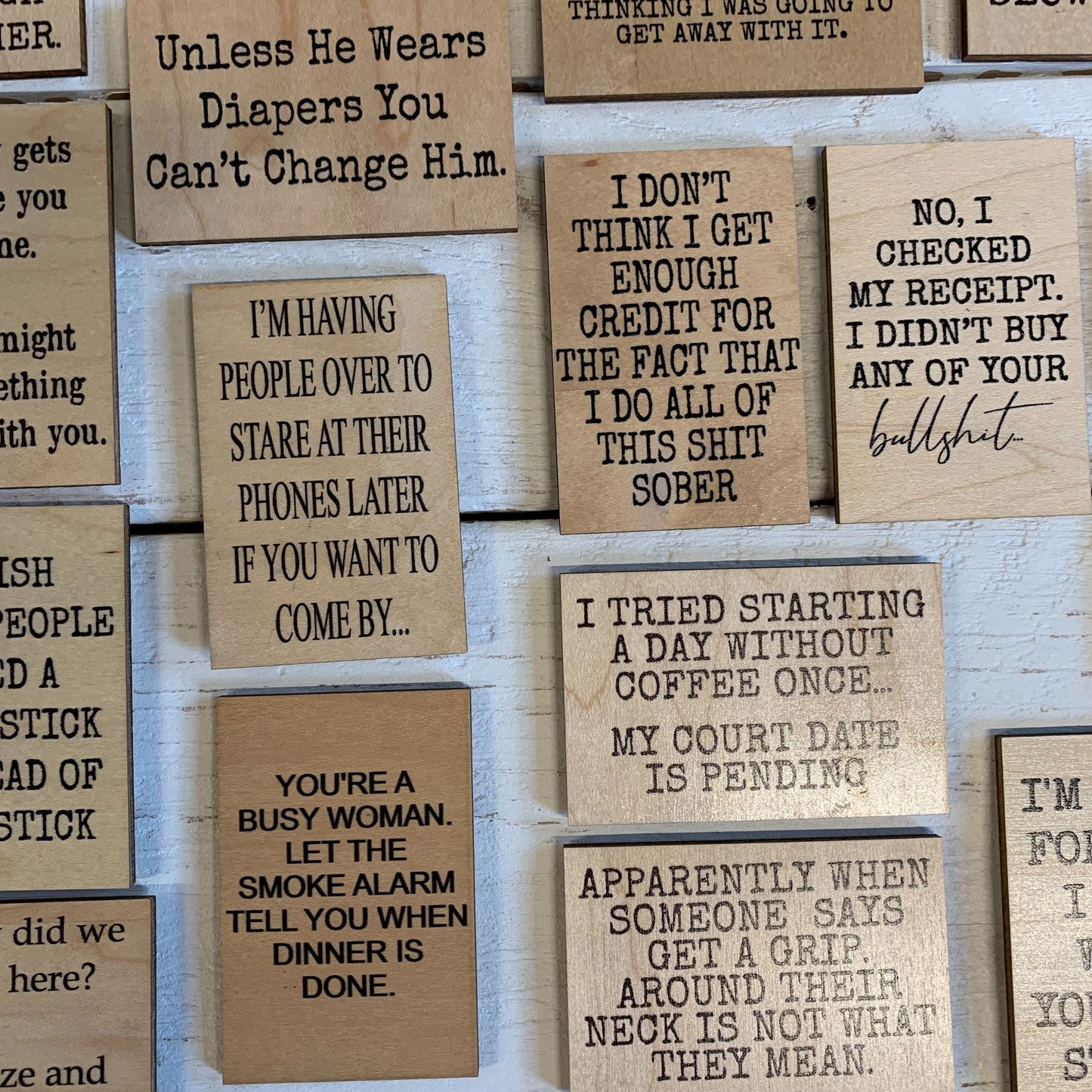 I Checked My Receipt, I Didn’t Buy Any of Your Bullshit Funny Wood Refrigerator Magnet | 2" x 3"