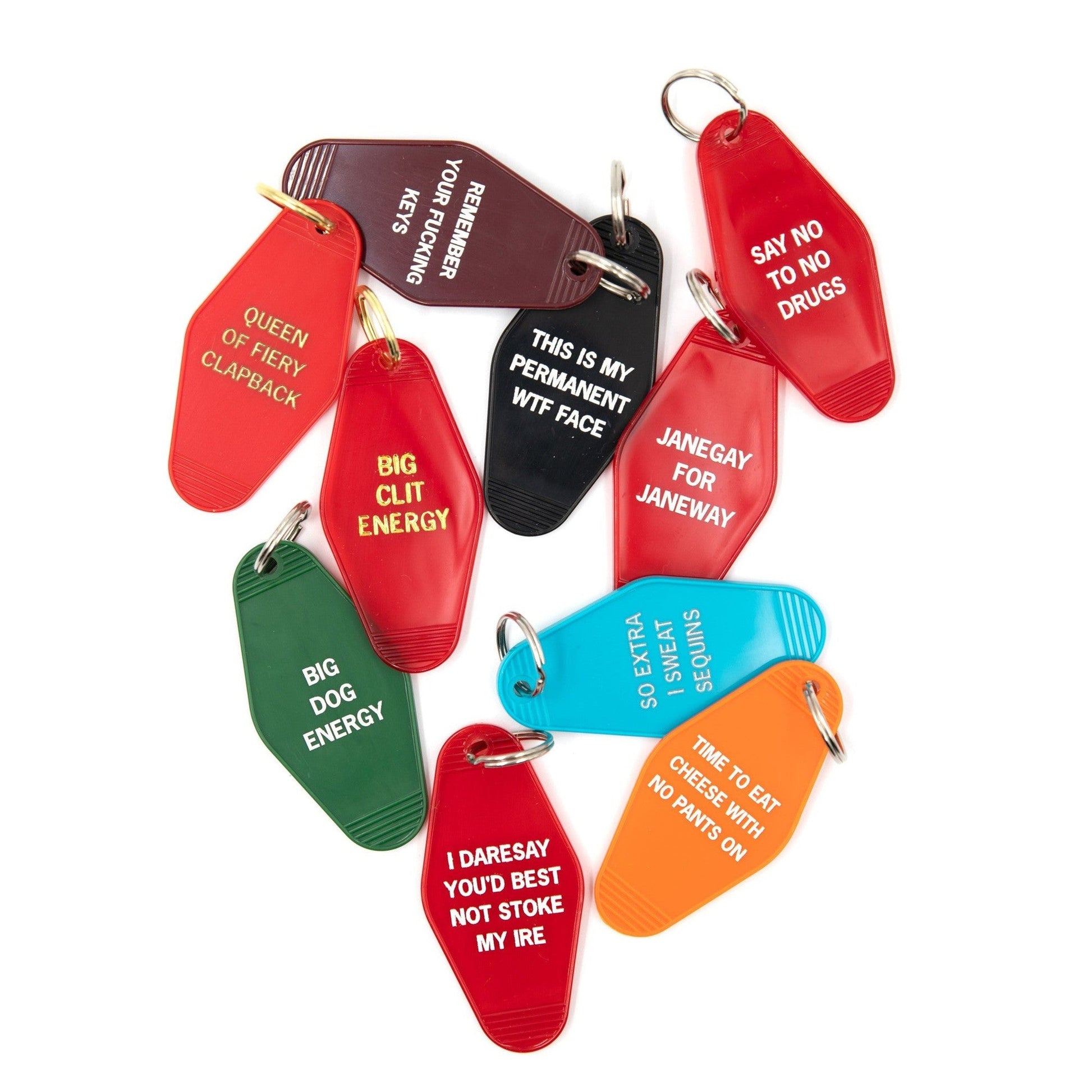 I Daresay You'd Best Not Stoke My Ire Motel Style Keychain in Red