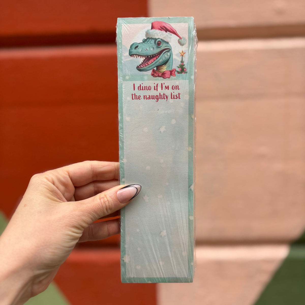 I Dino If I’m On The Naughty List Christmas List Pad | Magnetic Notepad-Primitives by Kathy-The Bullish Store