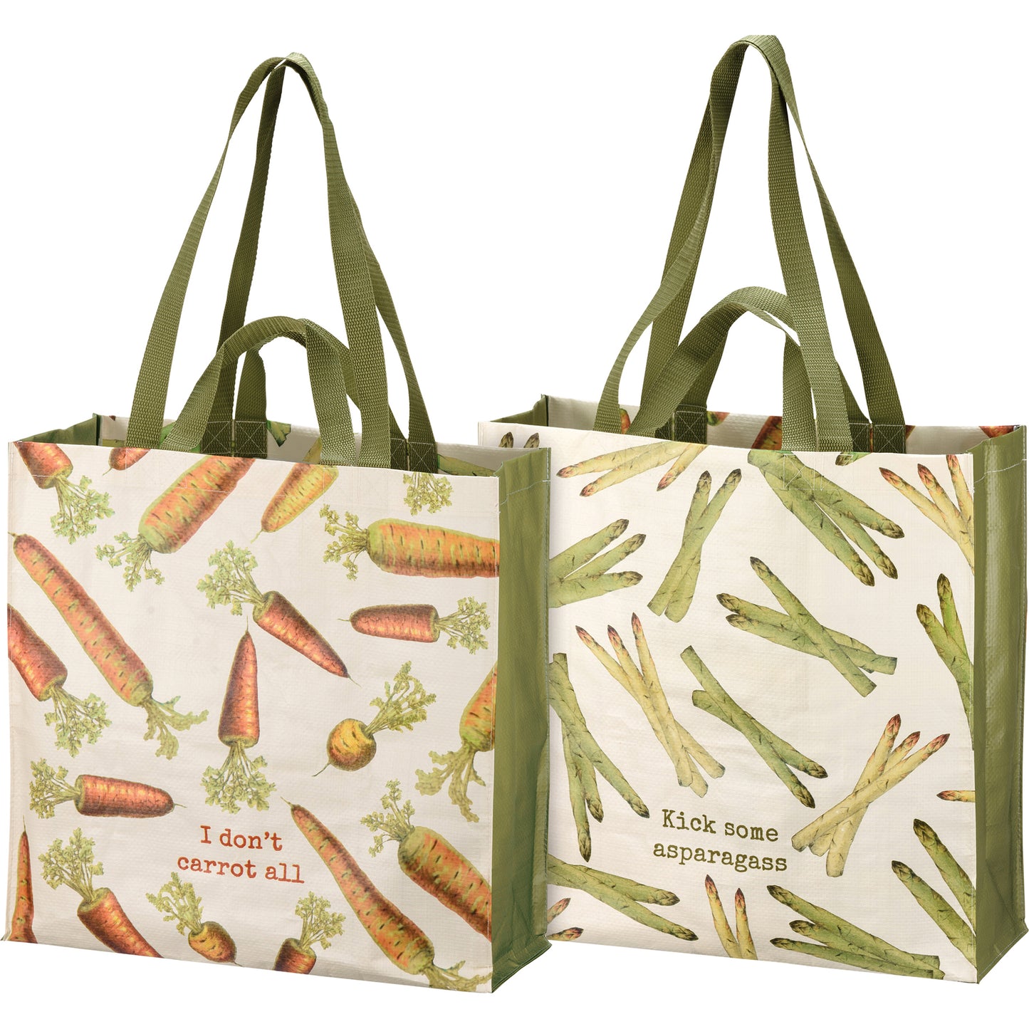 I Don't Carrot All Kick Some Asparagass Market Tote Bag | 15.50" x 15.25" x 6"