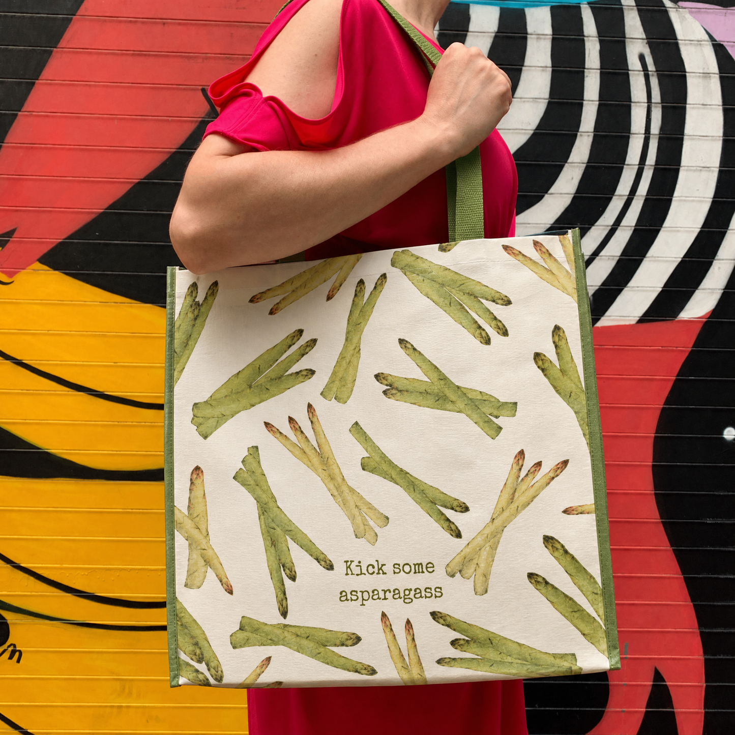 I Don't Carrot All Kick Some Asparagass Market Tote Bag | 15.50" x 15.25" x 6"
