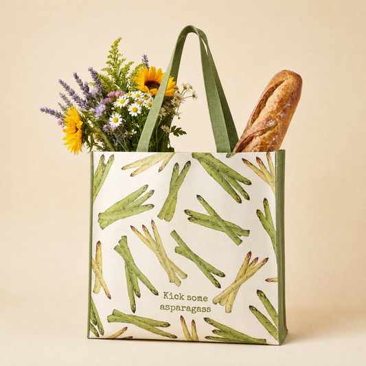 I Don't Carrot All Kick Some Asparagass Market Tote Bag | 15.50" x 15.25" x 6"