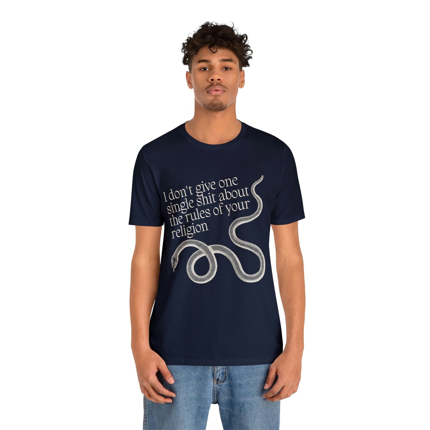 I Don't Give One Single Sh*t About the Rules of Your Religion Unisex Short Sleeve Tee [Multiple Color Options]