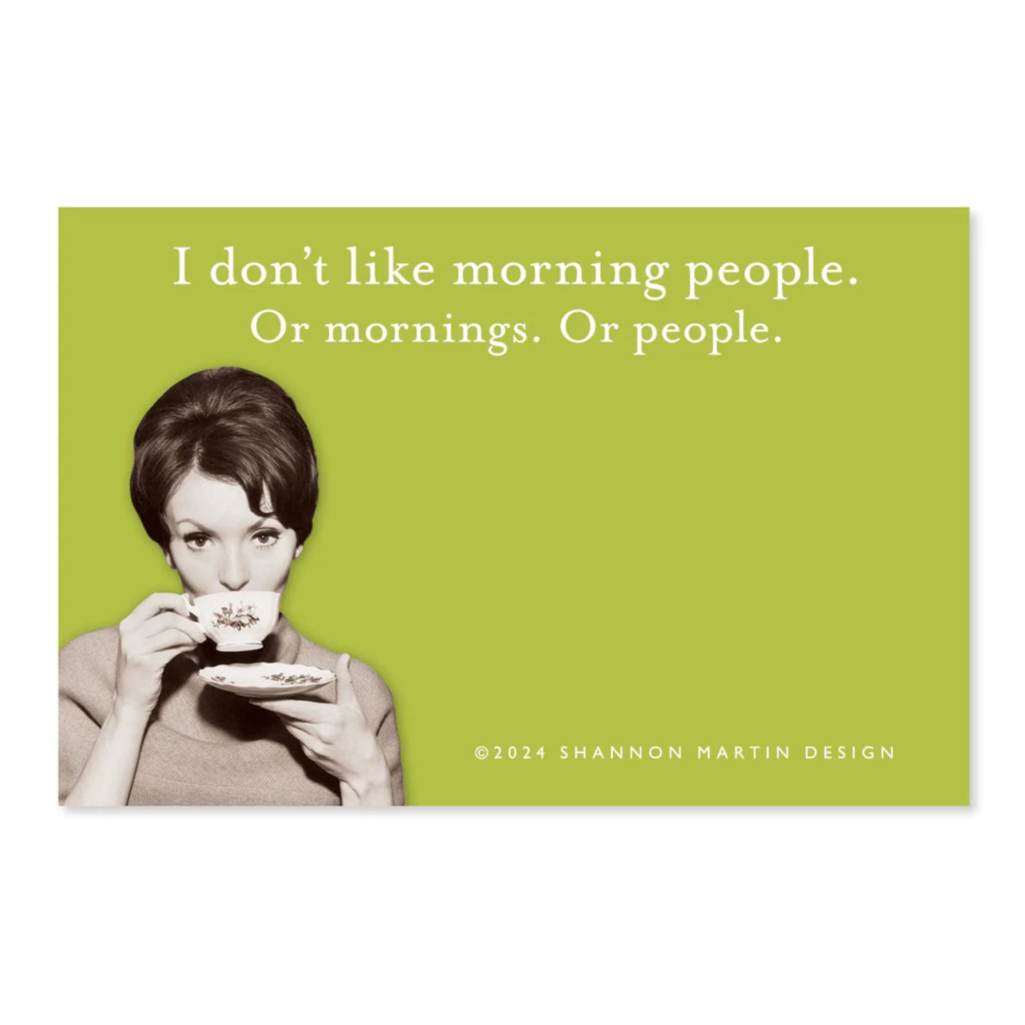 I Don't Like Morning People, Don't Make Me Repeat Myself, Underestimate Me Sticky Notes Set Memo Pads Strong Adhesive | 2-7/8 x 4-3/8 inches | Pack of 3