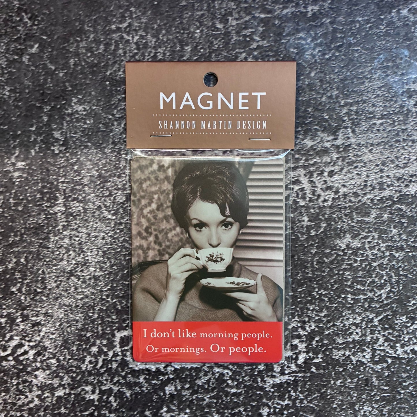 I Don't Like Morning People Magnet | Funny Fridge Magnet | Witty Small Gift or Card Insert