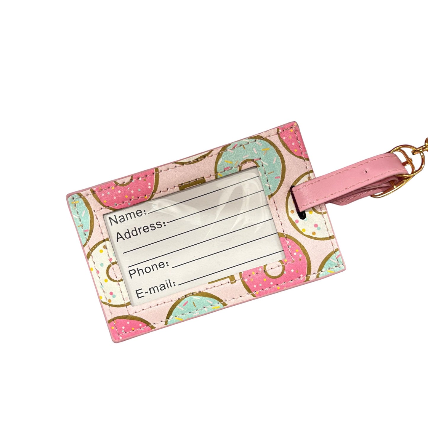 I Donut Care with Pompom Travel Luggage Tag
