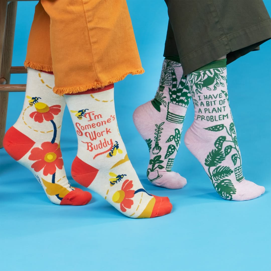 I Have A Bit Of A Plant Problem Women's Crew Socks | Novelty Funny Socks | BlueQ at GetBullish