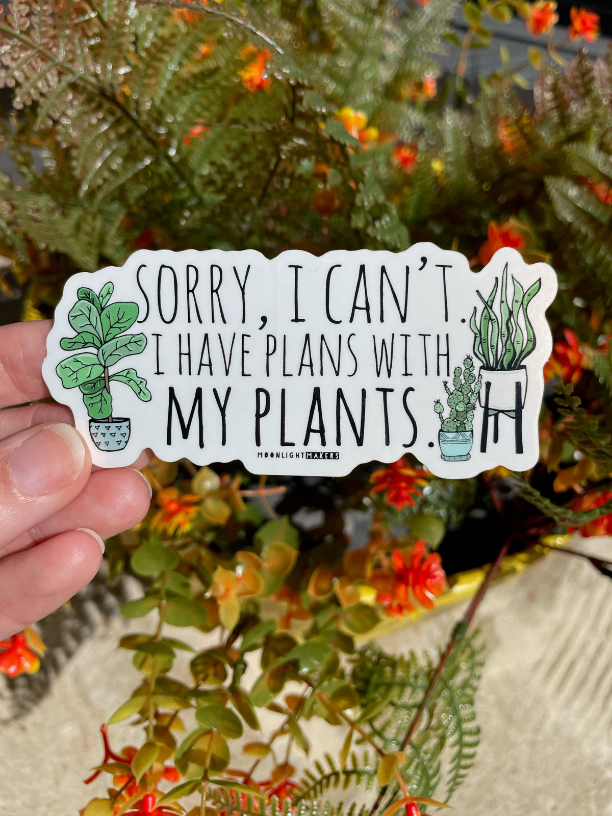 I Have Plans With My Plants Vinyl Sticker