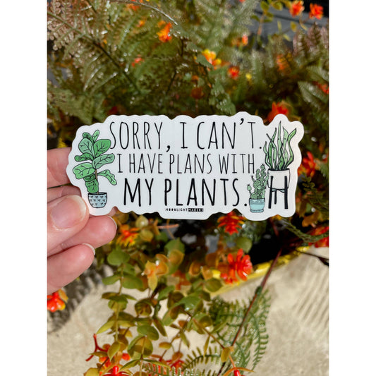 I Have Plans With My Plants Vinyl Sticker