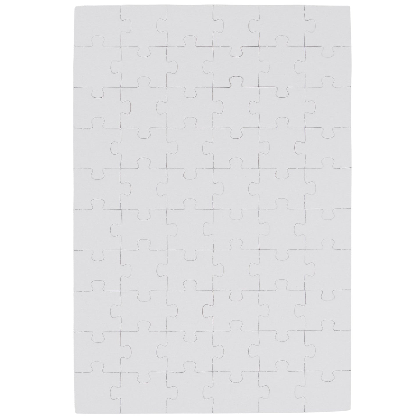 Back of puzzle on a white background