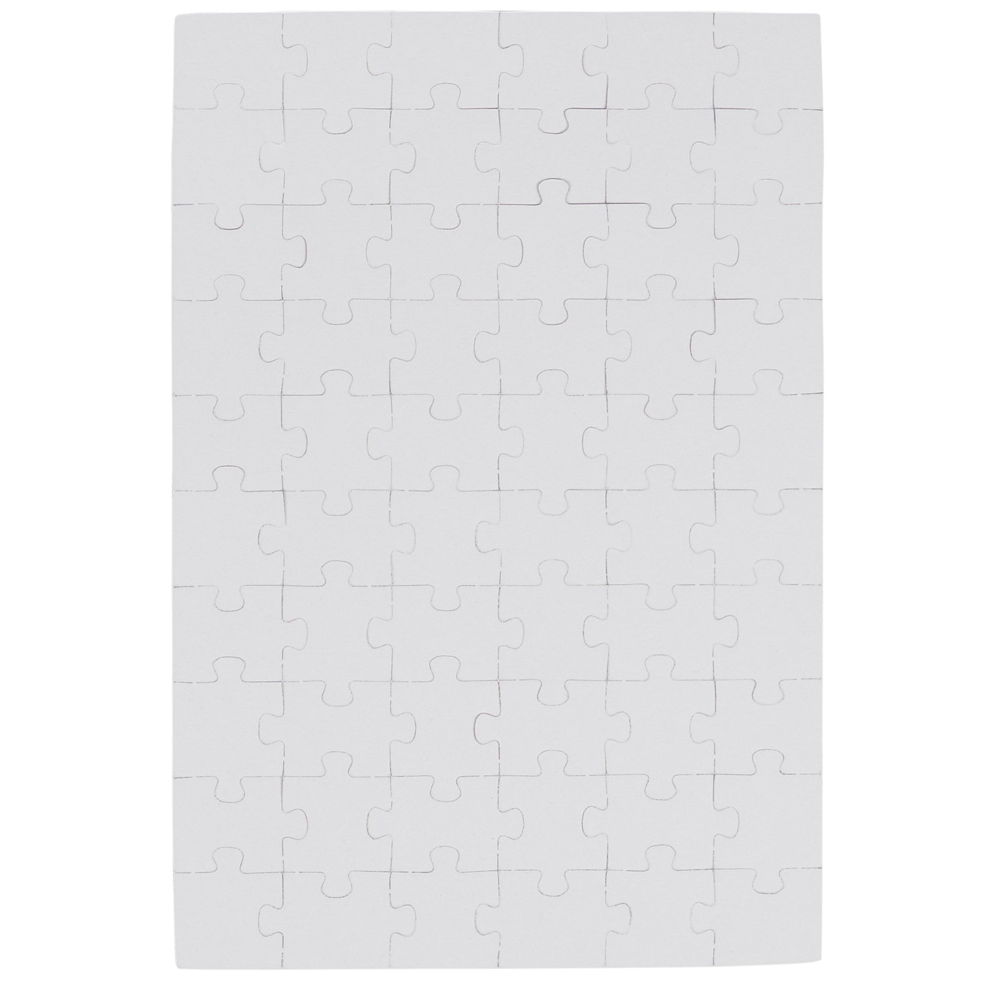 Back of puzzle on a white background