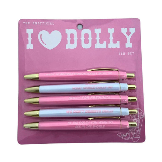 I Heart Dolly Pen Set | Dolly Parton Quote Pens | Ballpoint Pen Gift Set