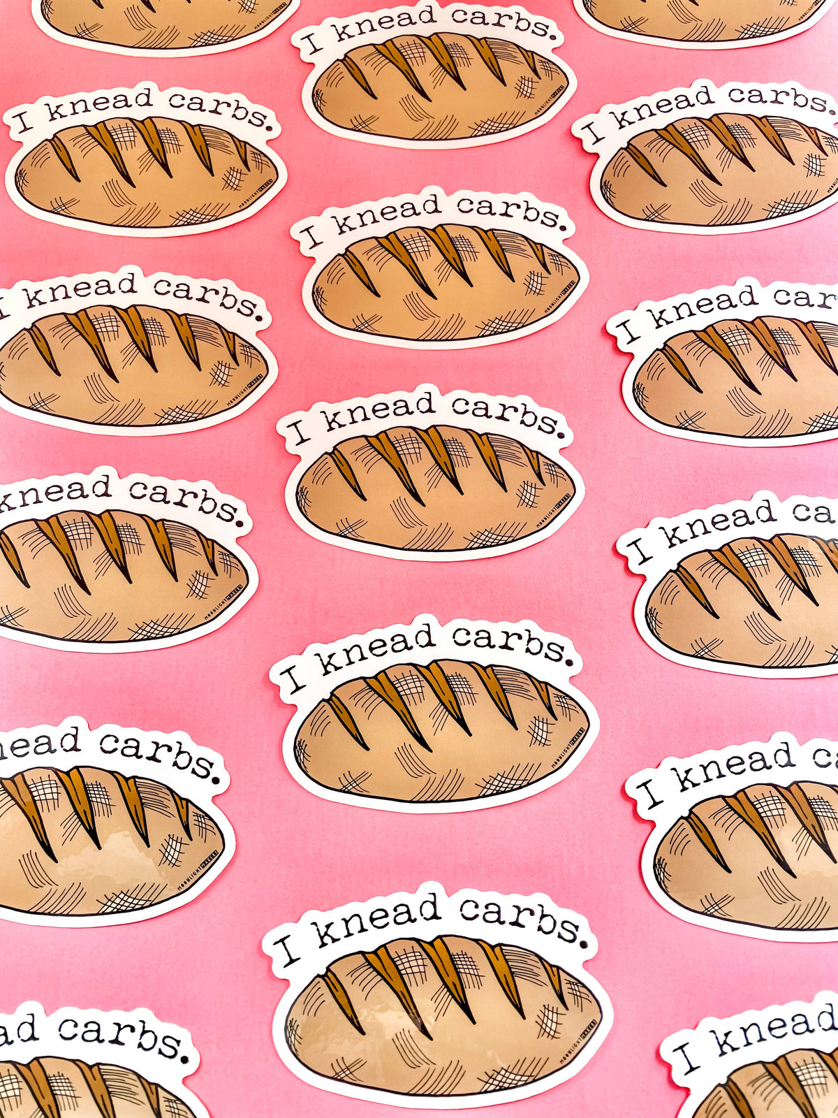 I Knead Carbs Bread Vinyl Sticker